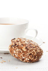 Cookie and cup of tea