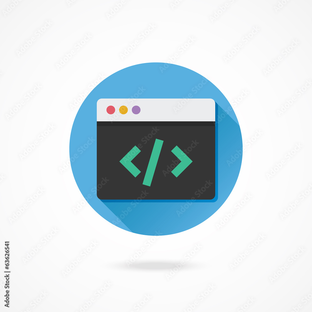 Poster vector coding icon