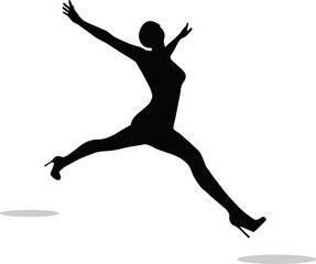 female legs with high heels