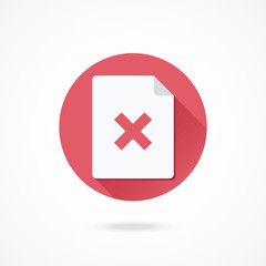Fototapeta premium Vector Document and Cross Icon