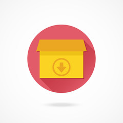 Vector Download Box Icon