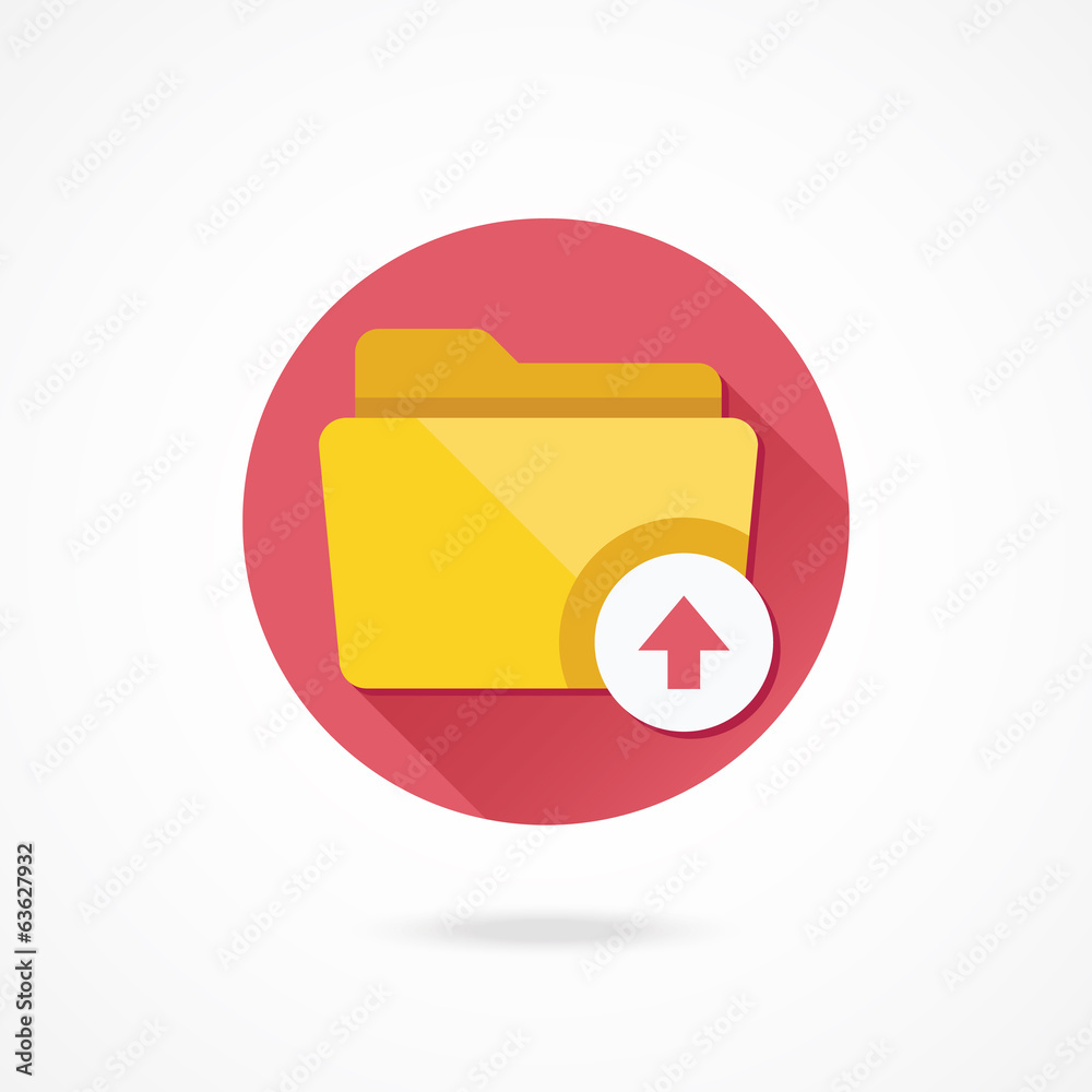 Poster vector upload folder icon