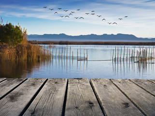 Obraz na płótnie Canvas un rincon en el lago azul