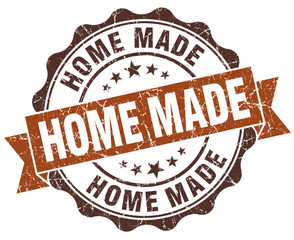 Fototapeta premium Home made brown grunge retro vintage isolated seal