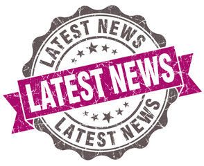 Obraz premium Latest news violet grunge retro vintage isolated seal