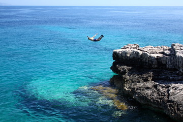 Cliff jumping