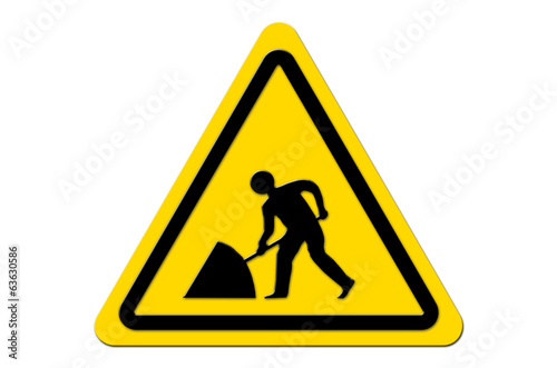 "Warnschild Gelb Achtung Baustelle" Stockfotos und ...