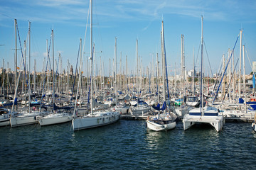 Fototapeta premium Many yachts are at berth