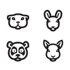 Naklejka premium Animals icons. Vector format