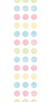 Abstract textile polka dots stripes vertical seamless pattern