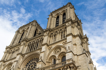 Fototapeta na wymiar Cathedral Notre Dame de Paris, France