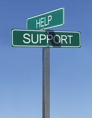 Fototapeta premium Help Support Sign