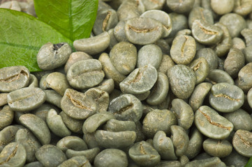 Fototapeta na wymiar lose weight by drinking raw green coffee