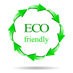 Eco friendly recycle vector symbol