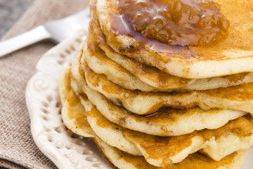 Pancakes with syrup