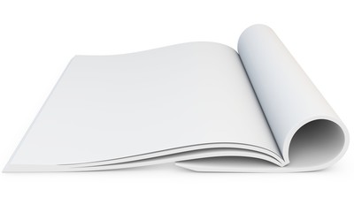 3d model of blank opened magazine