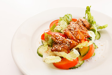 meat with vegetables