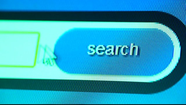 Close up of a web icon on LED screen