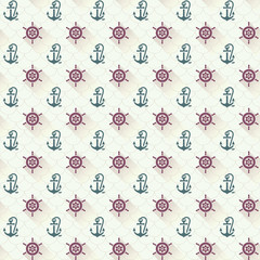 Seamless patterns, anchors, with shadow