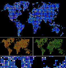 Shiny dots & dotted world map
