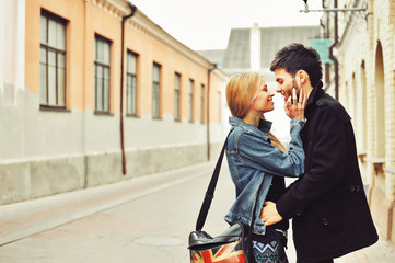 Fototapeta premium Young romantic couple in love together