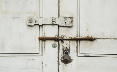 Old metal door with rust