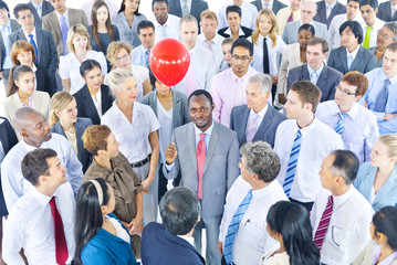 Man Standing Out From The Crowd