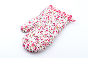 Oven glove isolated white background