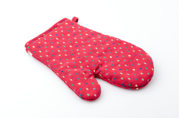 Oven glove isolated white background