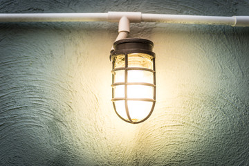 Light bulb on the wall