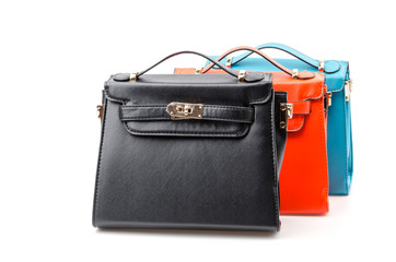 Handbag isolated white background