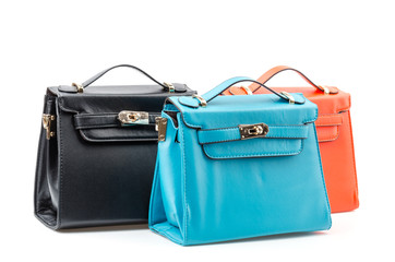 Handbag isolated white background