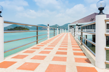 concrete pathway and railing