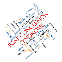 Post Concussion Syndrome Word Cloud Concept Angled