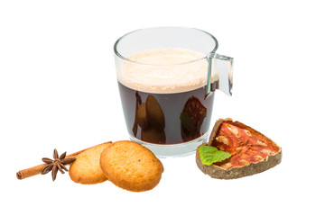 Dutch cookies with coffee