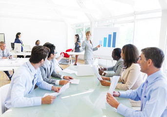 Fototapeta premium Business Presentation by a Corporate Woman