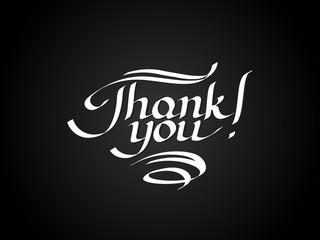 Thank you hand-drawn lettering