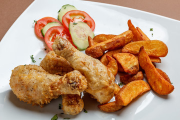 Roasted chicken drumsticks