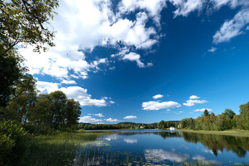 Obraz na płótnie Canvas Peaceful lake at Dikemark horizontal