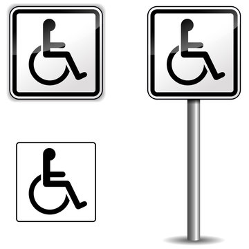 Vector disabled sign