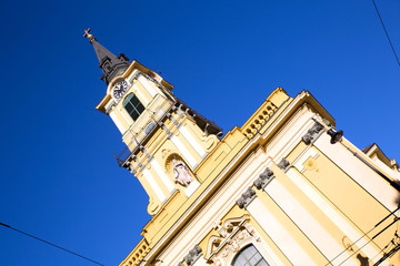 Fototapeta na wymiar Theresa City Parish Church in Budapest.