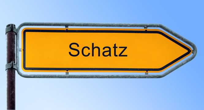 Strassenschild 6 - Schatz