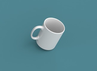 Tasse schwebend Werbemittel Hintergrund blau