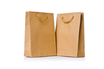 Shopping bags isolated on the white