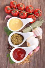 ketchup,mayonnaise and pesto