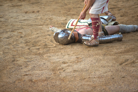 Secutor Gladiator On Ground