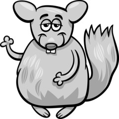 funny chinchilla cartoon illustration