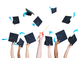 Group of Graduating Student's Throwing Hats
