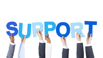 Business People Holding the Word Support