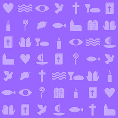 christliche Symbole als Hintergrund